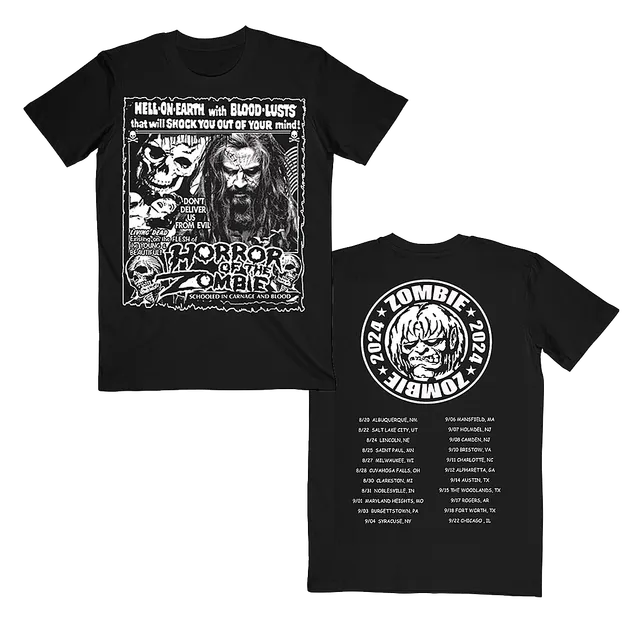 Rob Zombie Horror of the Zombie T-skjorte tourtrykk