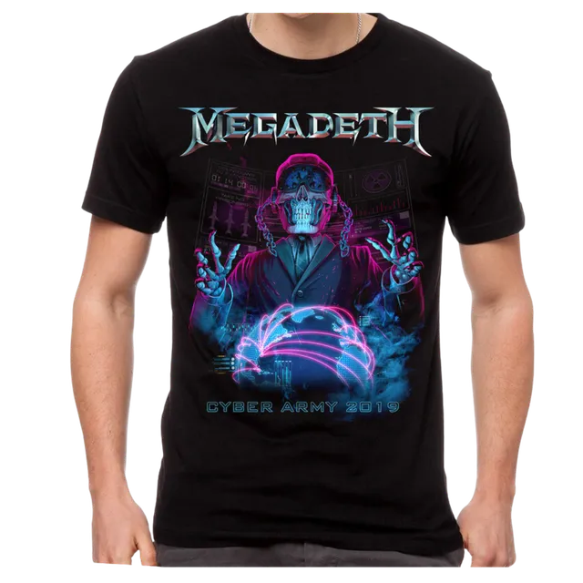 Megadeth Cyber Army 2019 Club t-skjorte svart