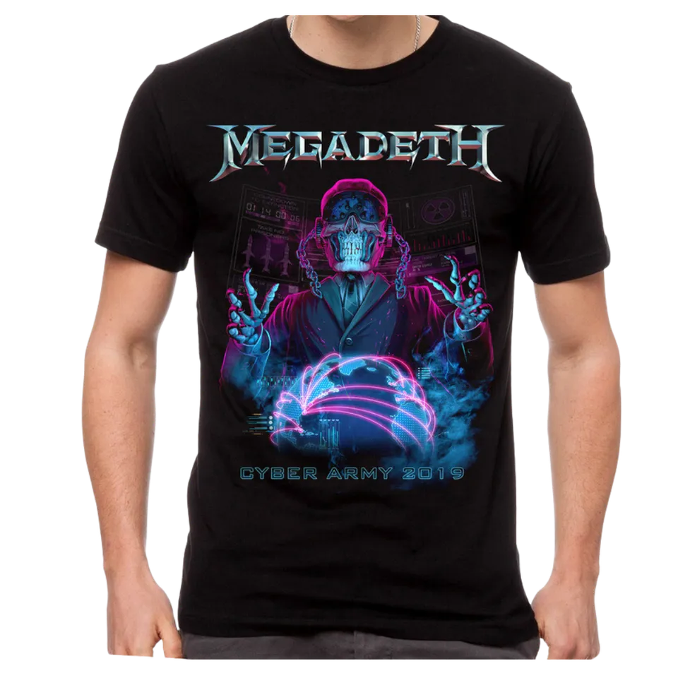 Megadeth Cyber Army 2019 Club t-skjorte svart