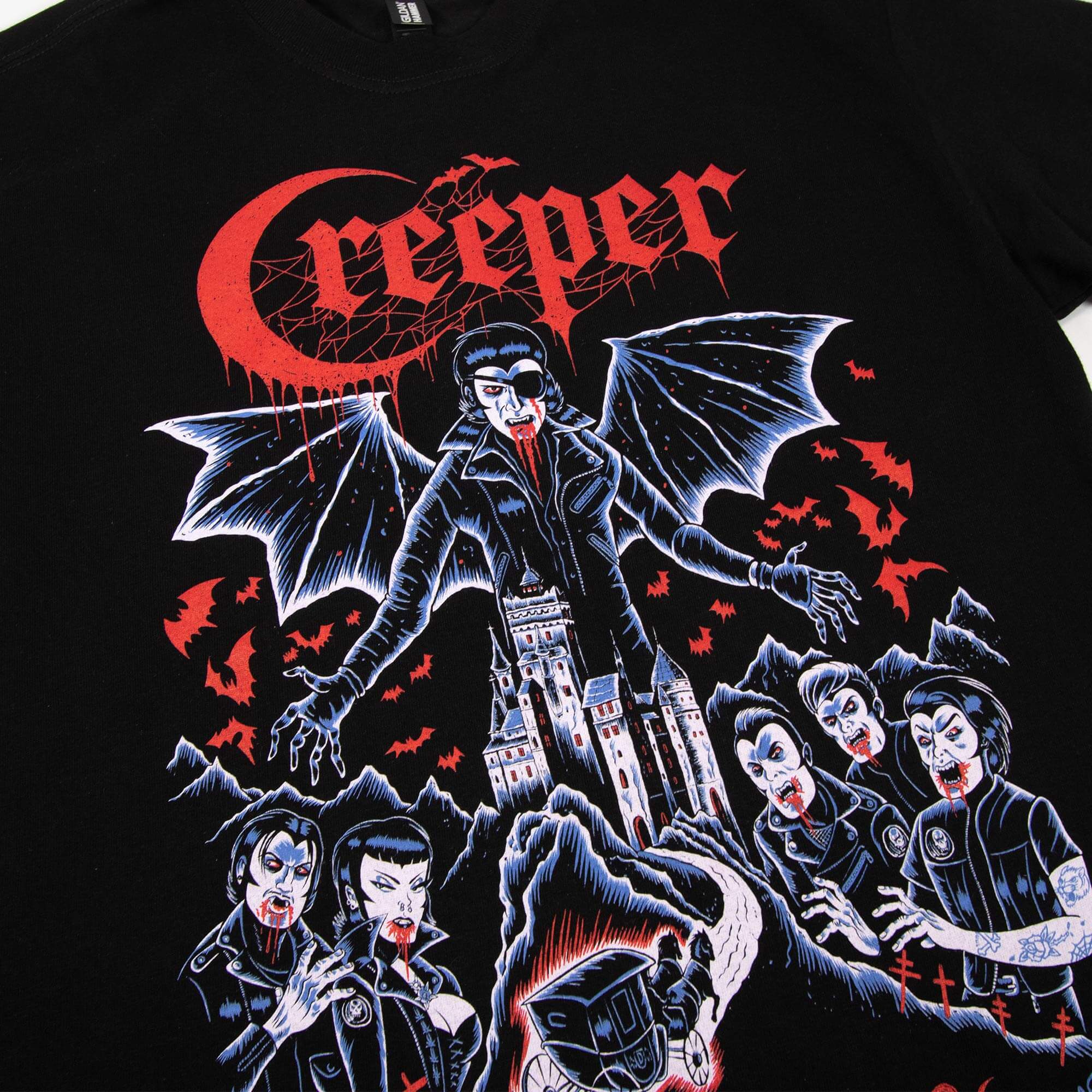 Creeper Transylvania t-skjorte svart tung bomull