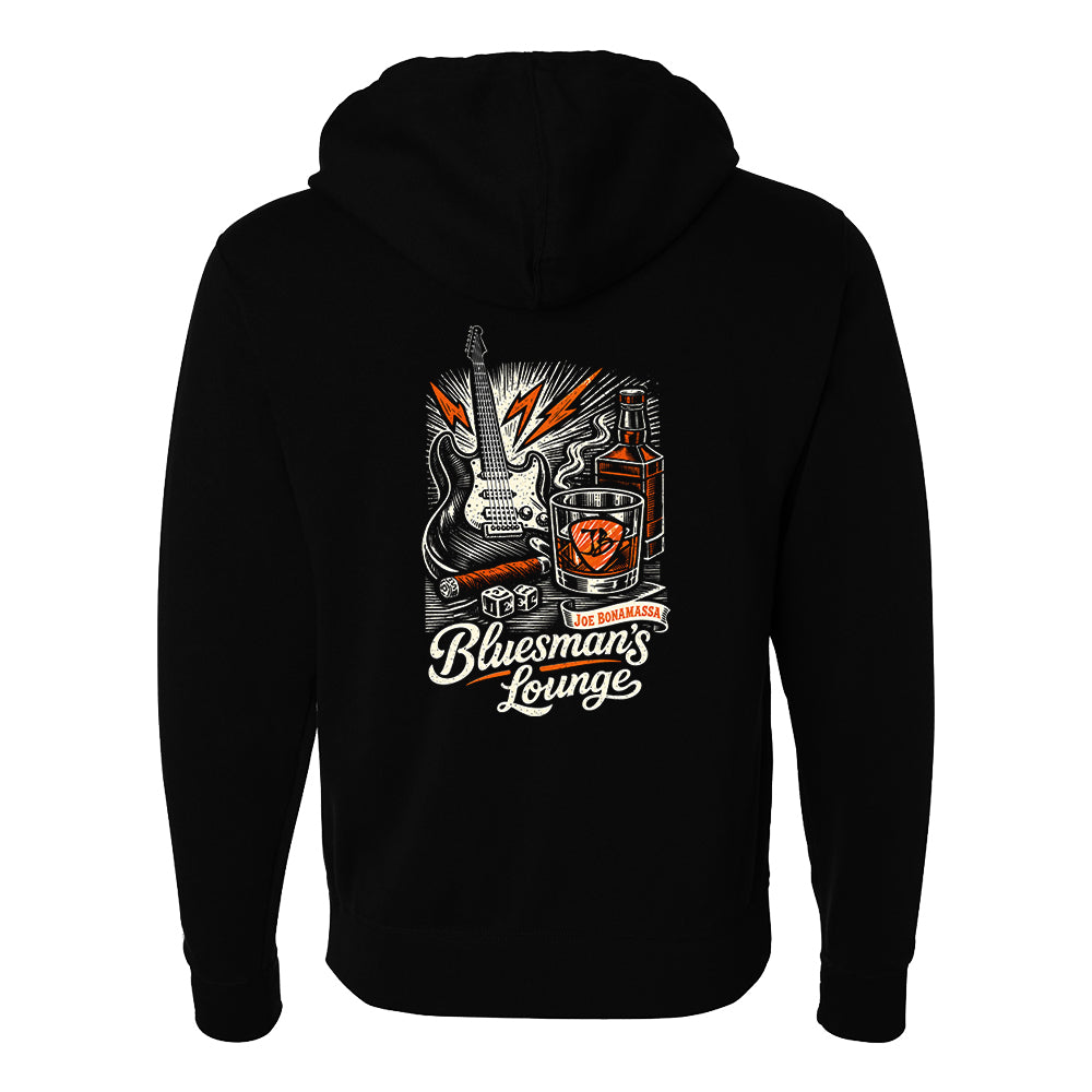 Joe Bonamassa Bluesman's Lounge Zip-Up Hoodie hettejakke svart