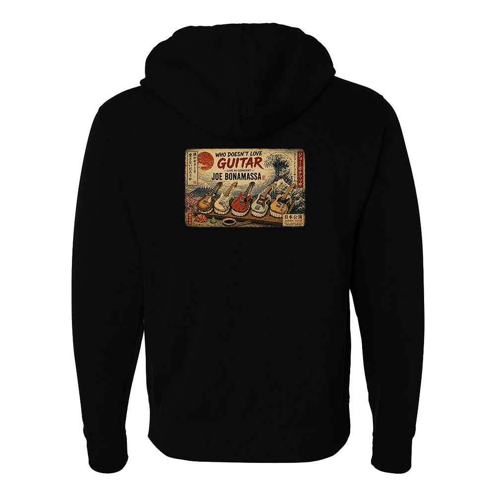 Joe Bonamassa Sushi Wave zip hoodie svart unisex