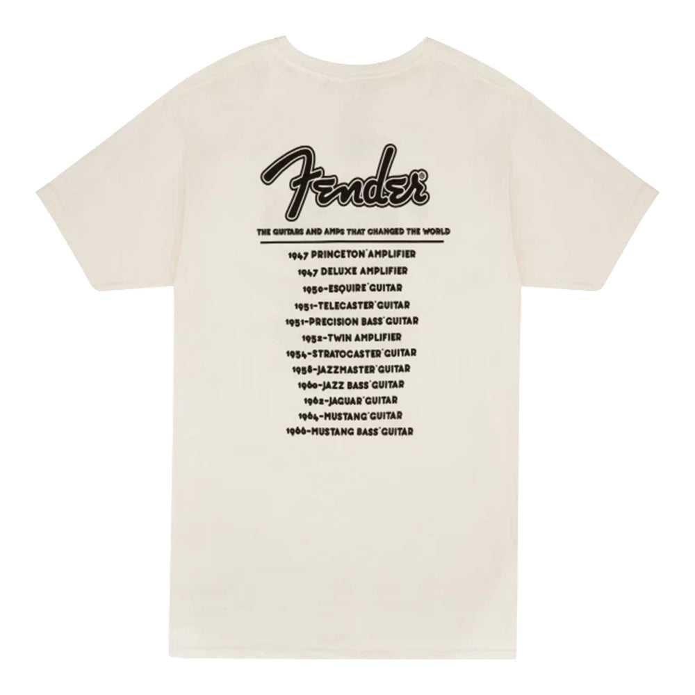 Joe Bonamassa Fender World Tour t-skjorte unisex hvit vintage