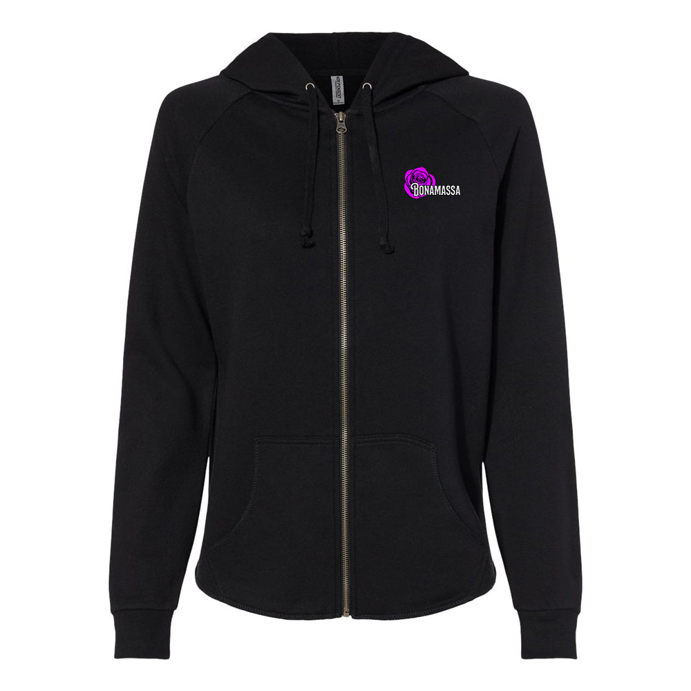 Joe Bonamassa Blooming Blues Wave Wash zip-hoodie blå dame