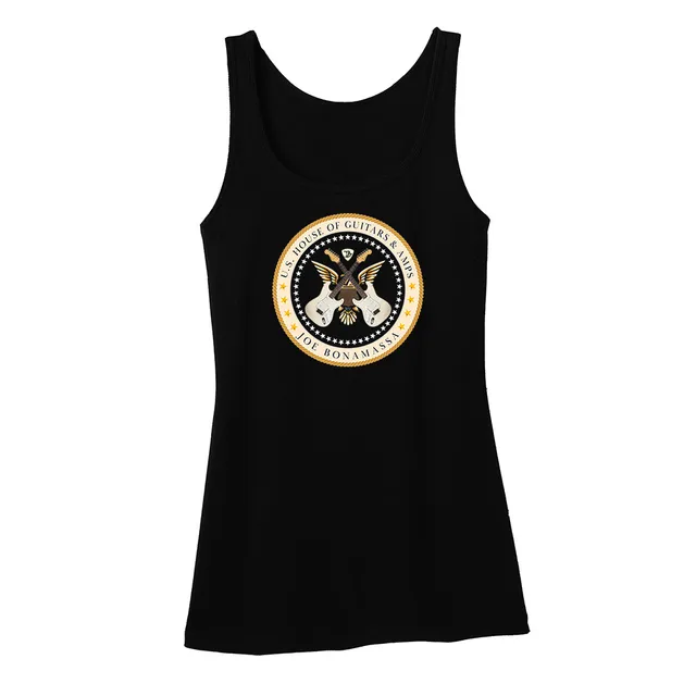 Joe Bonamassa House of Guitars Crest singlet dame svart bomull