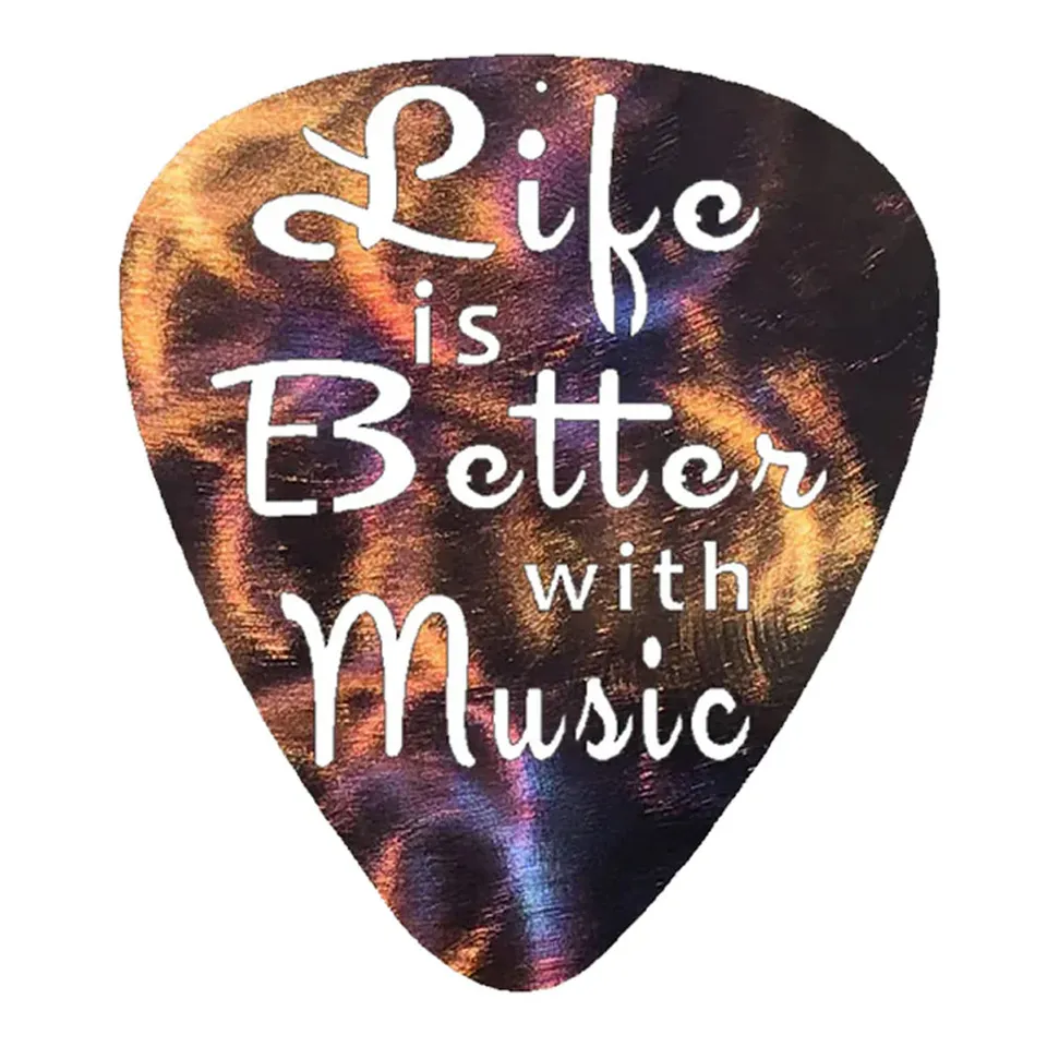 Joe Bonamassa Life is Better With Music metallskilt 11x13 plekter