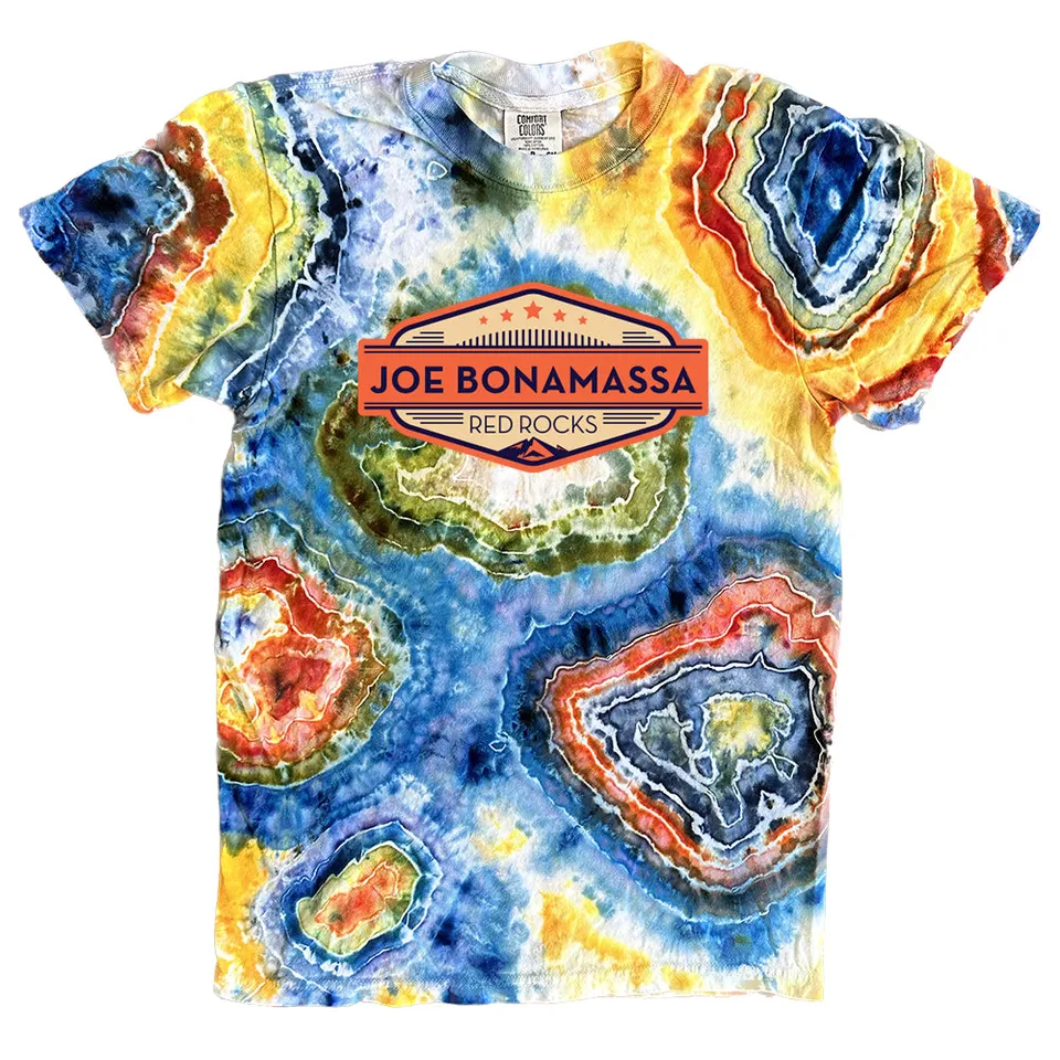Joe Bonamassa 2023 Red Rocks Geode T-skjorte tie-dye
