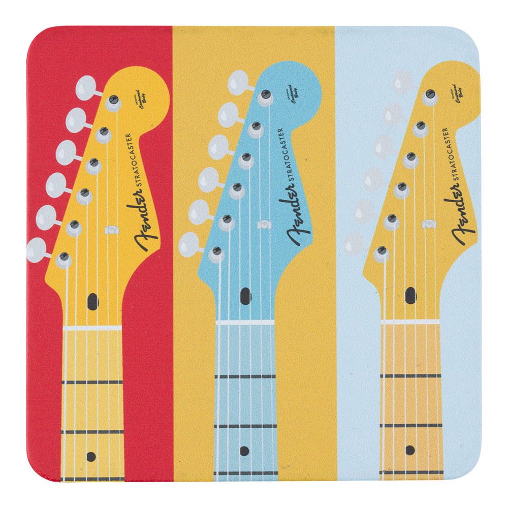 Joe Bonamassa Fender Stratocaster coaster 4-pk skinn 10cm