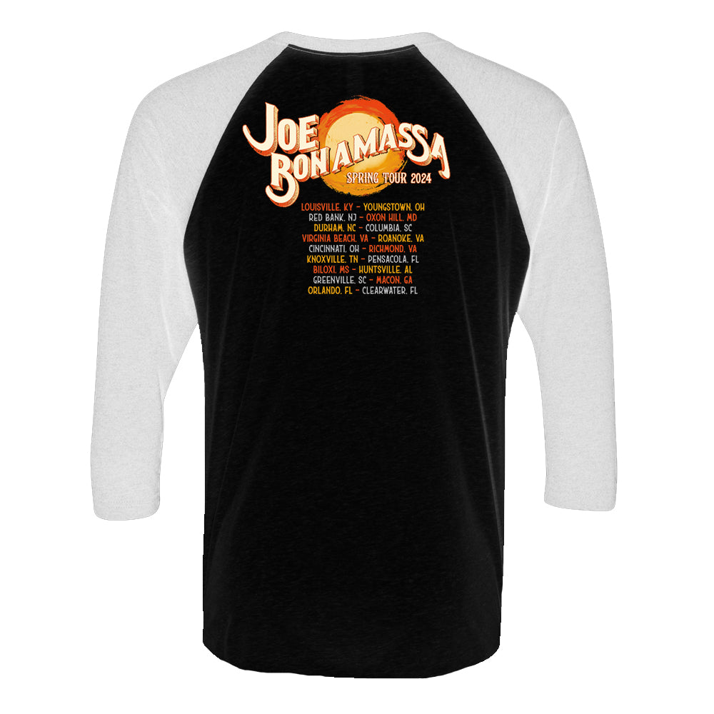 Joe Bonamassa 2024 Spring Tour Serenade t-skjorte 3/4 ermer triblend