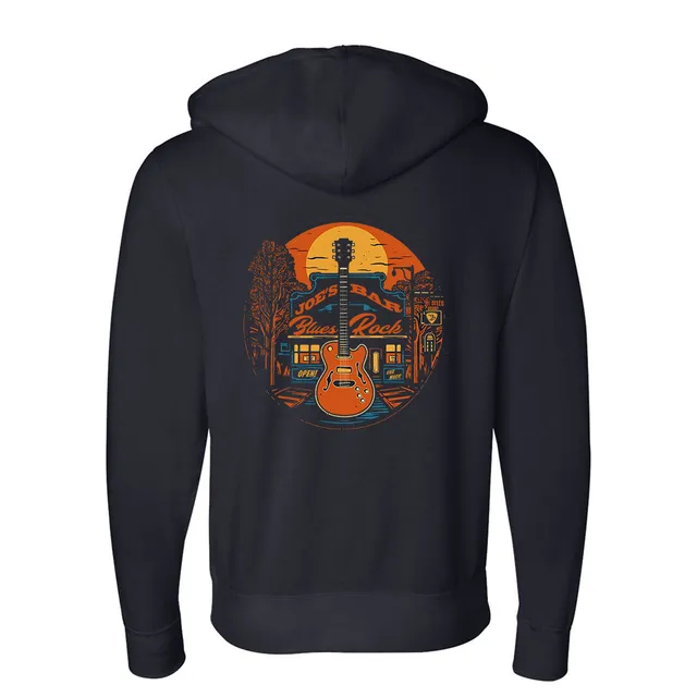 Joe Bonamassa Joe's Blues Rock Bar hoodie unisex glidelås