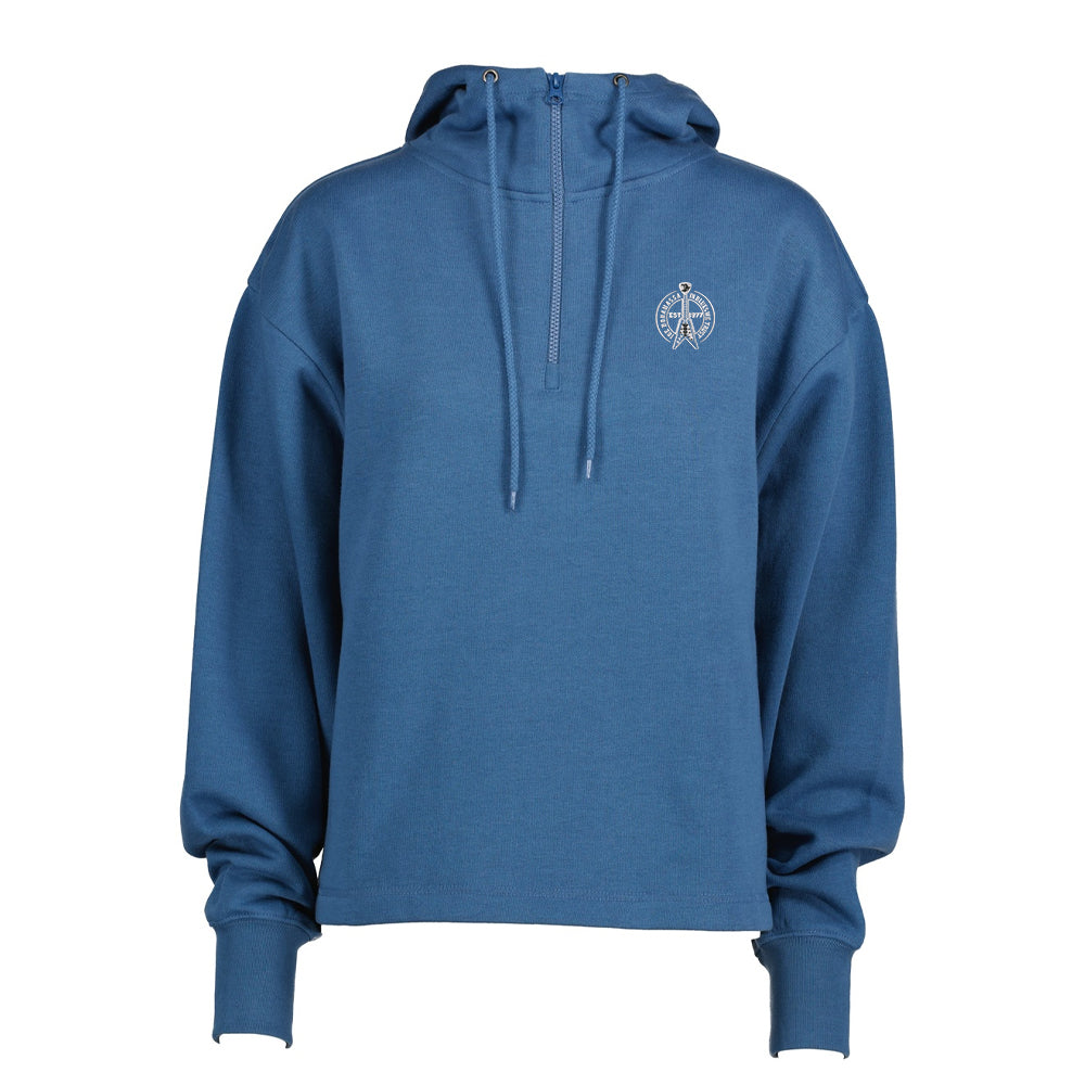 Joe Bonamassa In Blues We Trust Flying V Logo Boxy 1/4 Zip hettegenser dame svart