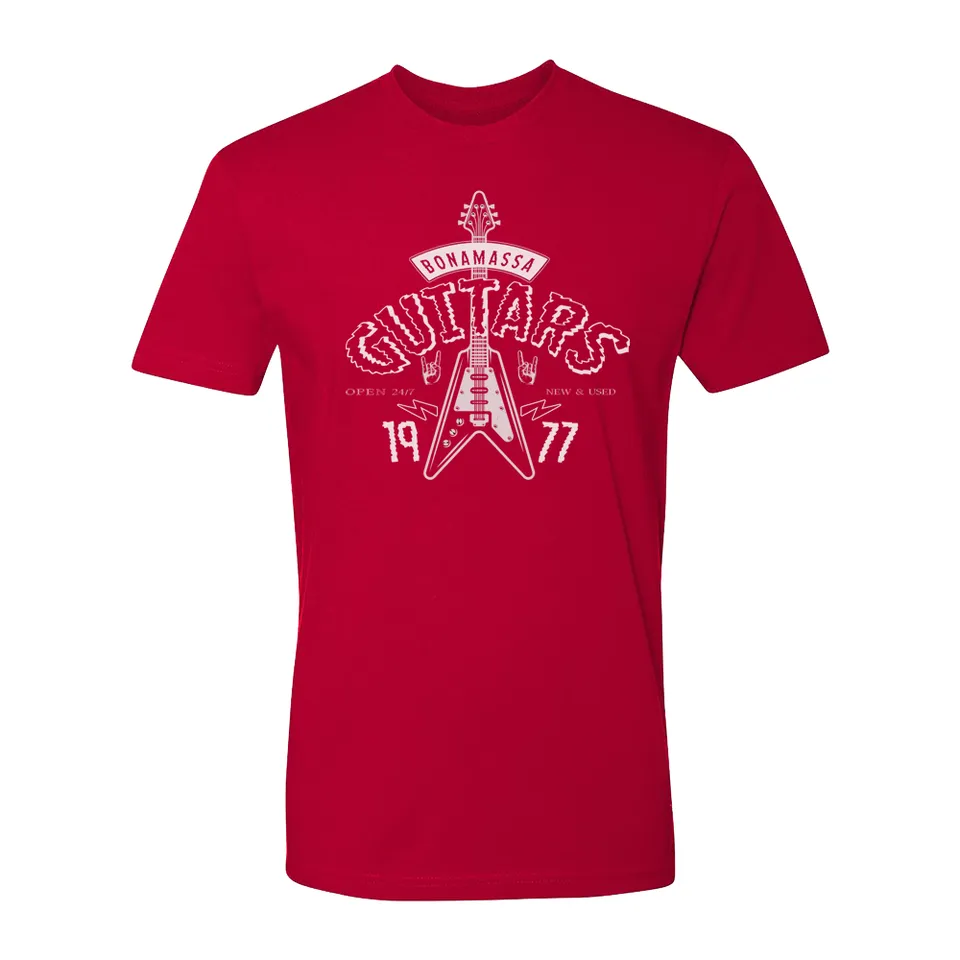 Joe Bonamassa Guitar Shockz t-skjorte unisex lett bomull