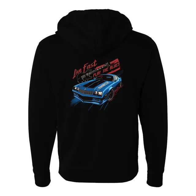 Joe Bonamassa Live Fast Play The Blues zip-hoodie svart