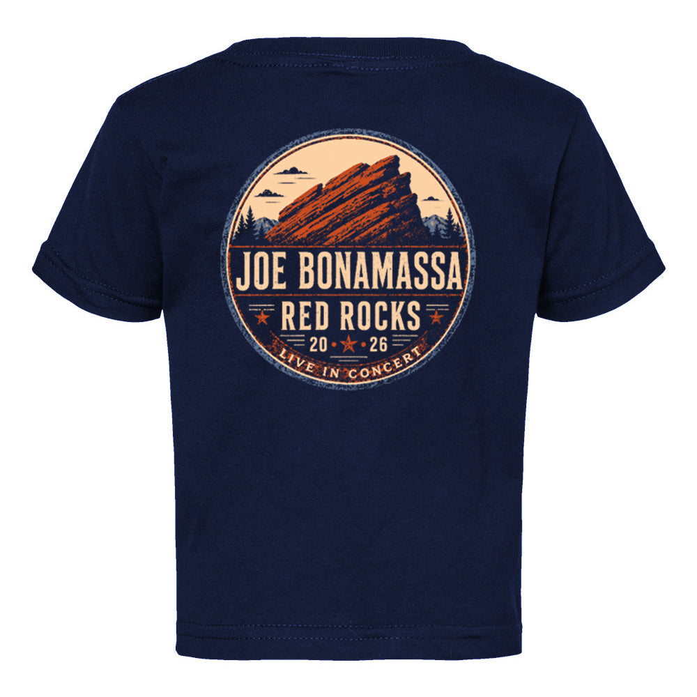 Joe Bonamassa 2026 Red Rocks t-skjorte toddler bomull