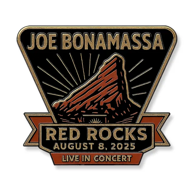 Joe Bonamassa 2025 Red Rocks pin samleobjekt emalje