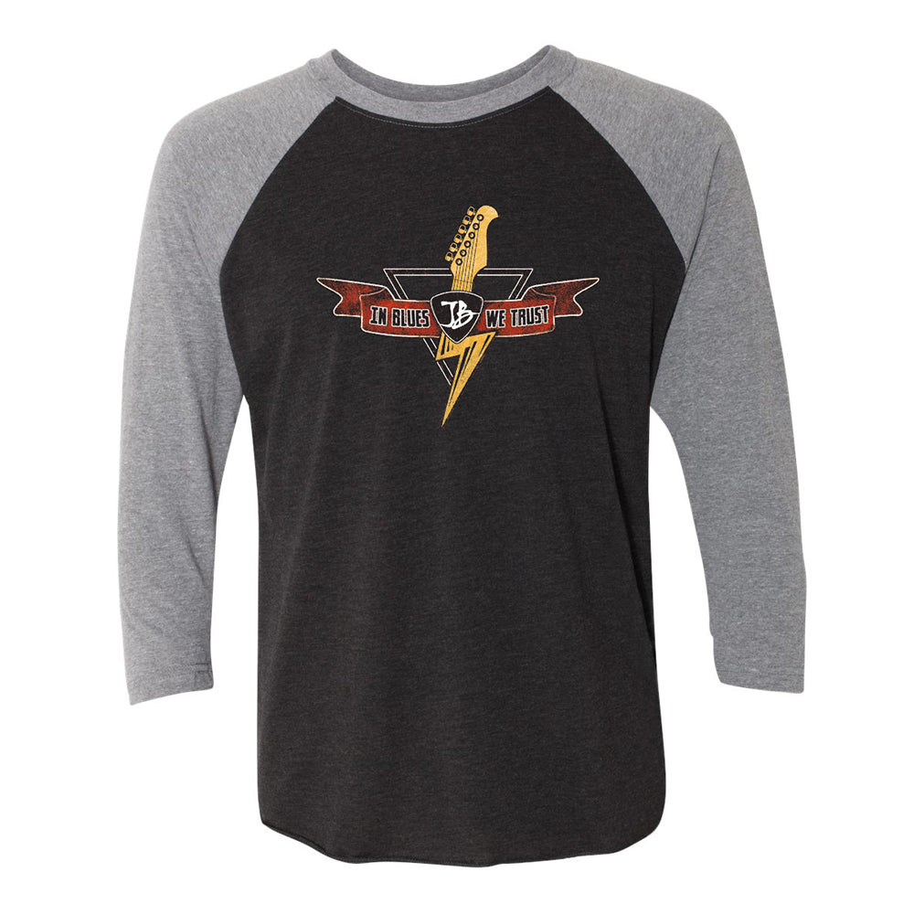 Joe Bonamassa Blues Thunderbolt 3/4 Sleeve t-skjorte Black Heather