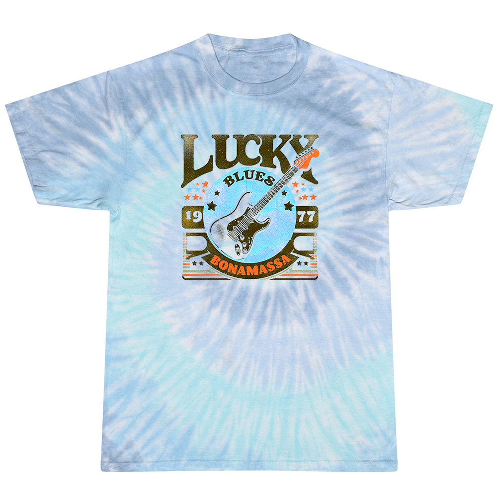 Joe Bonamassa Lucky Blues t-skjorte tie-dye Blue Ocean