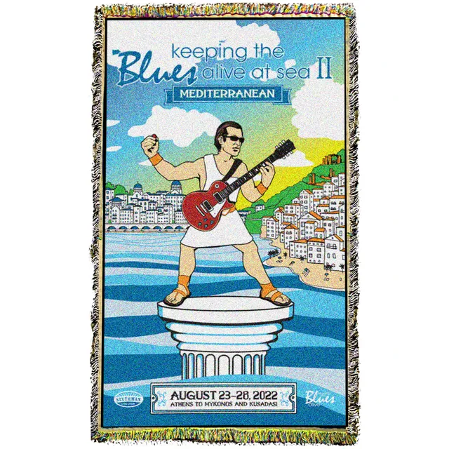 Joe Bonamassa KTBA at Sea Mediterranean II pledd bomull
