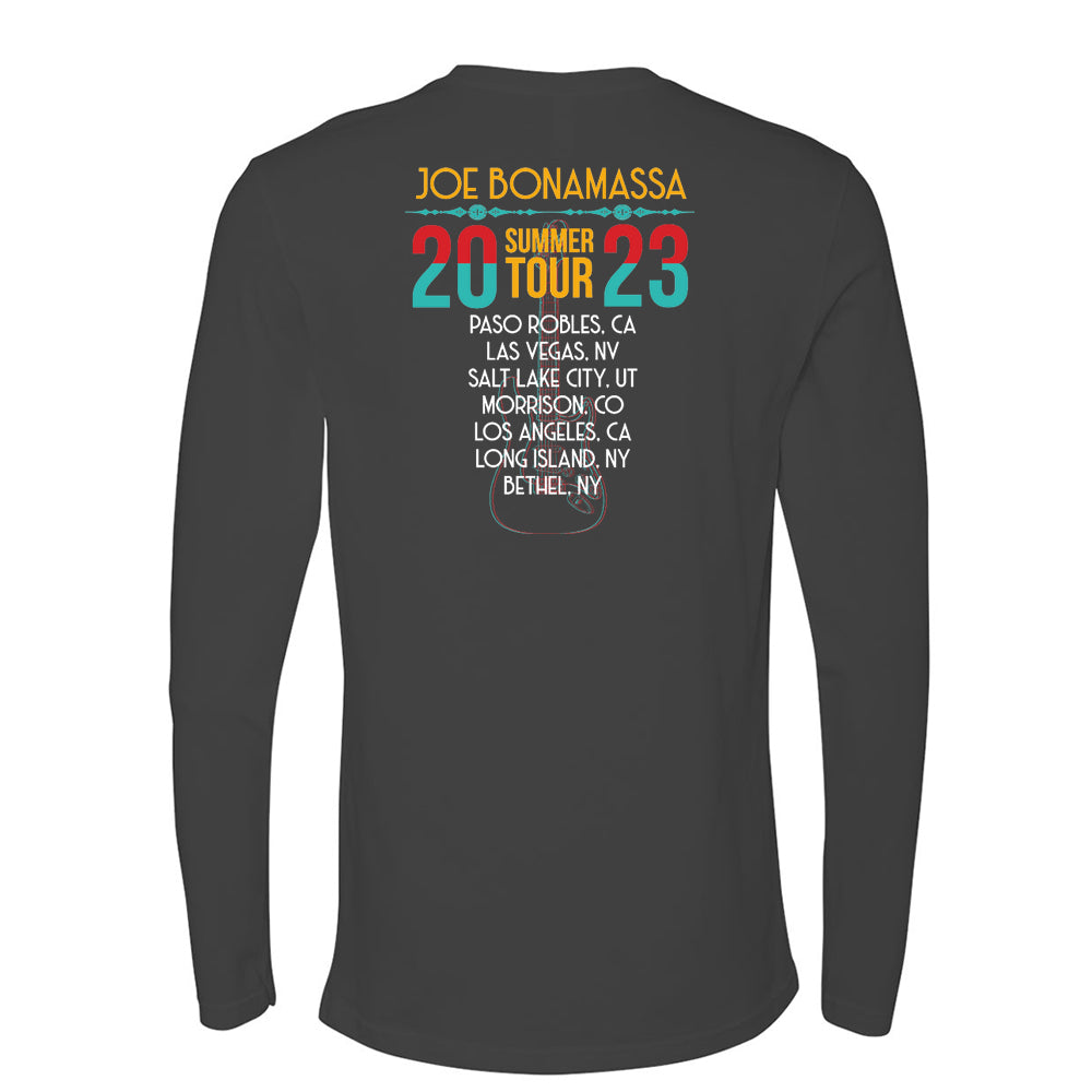 Joe Bonamassa 2023 U.S. Summer Tour langermet t-skjorte svart