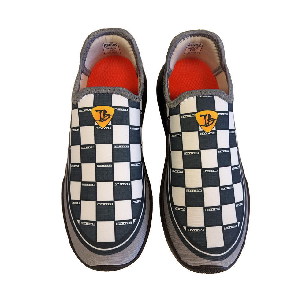 Joe Bonamassa Checkered Amps sneakers slip-on resirkulert