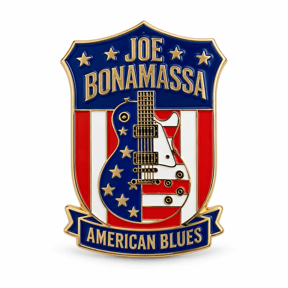 Joe Bonamassa LP Shield pin samleobjekt gull 100 stk