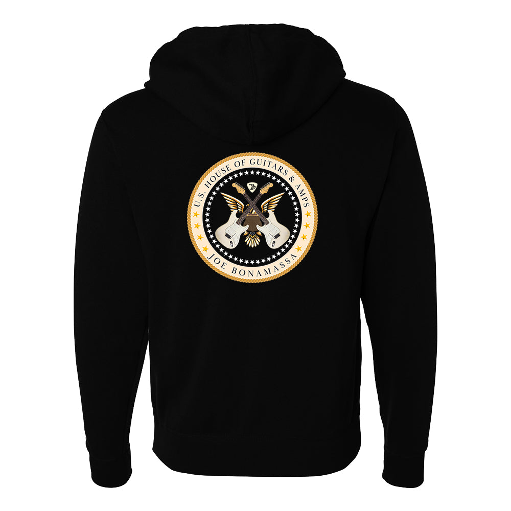 Joe Bonamassa House of Guitars Crest hettejakke glidelås