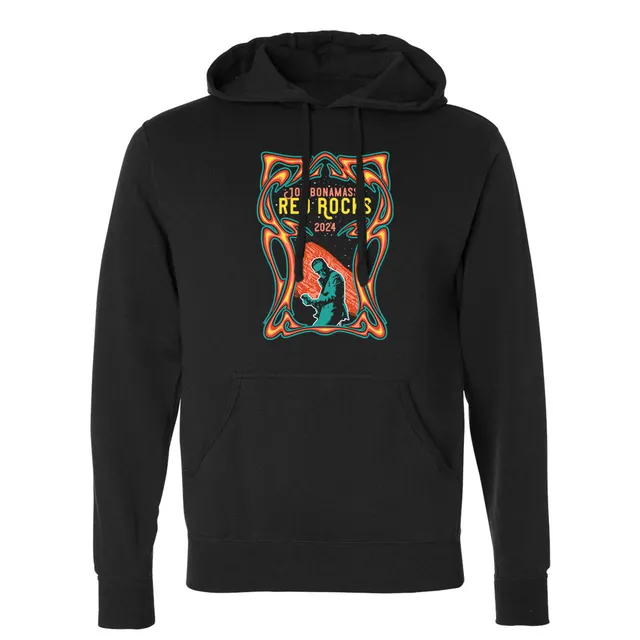 Joe Bonamassa 2024 Retro Red Rocks hettegenser unisex svart