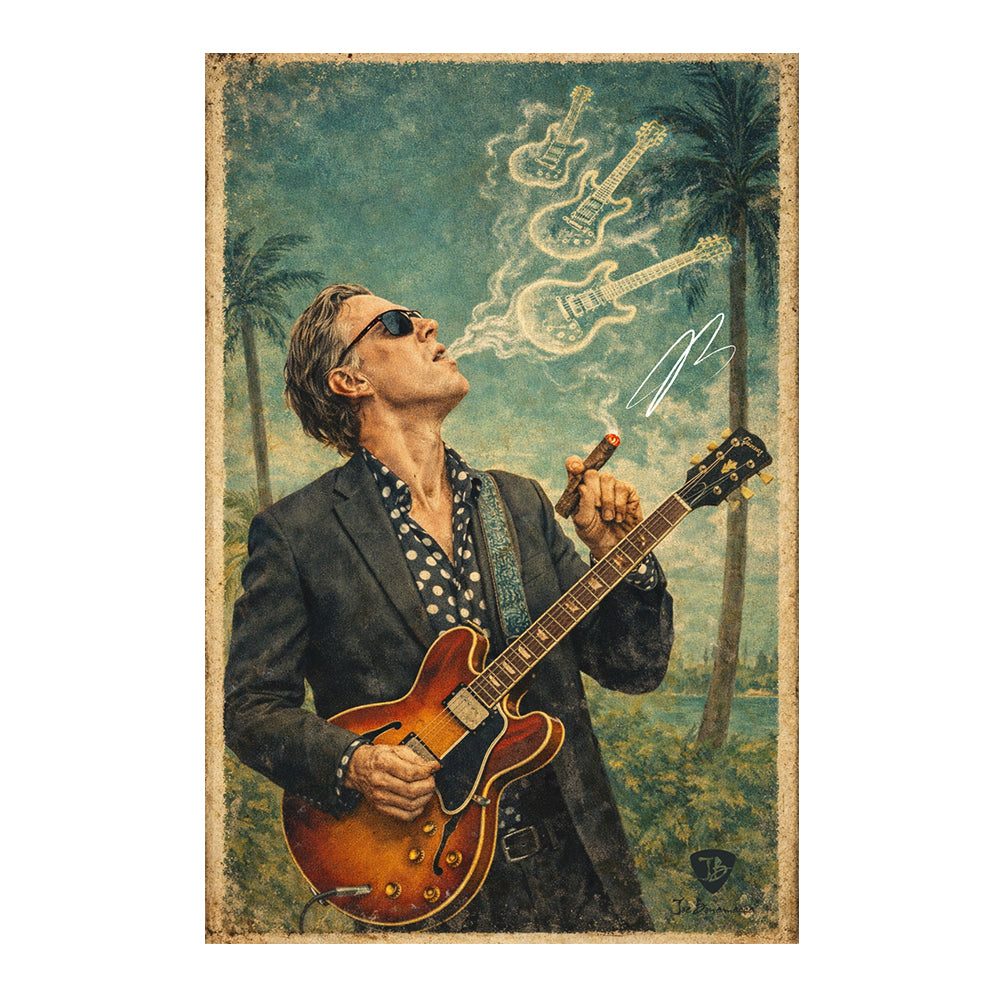 Joe Bonamassa Smokin Blues trykk 2026 signert 21 tommer