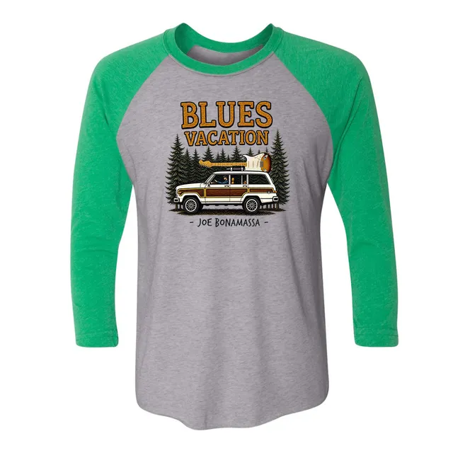 Joe Bonamassa Blues Vacation 3/4 t-skjorte unisex triblend