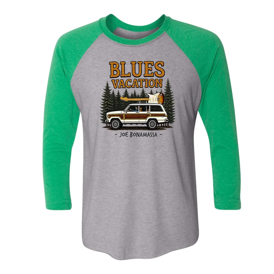 Joe Bonamassa Blues Vacation 3/4 t-skjorte unisex triblend