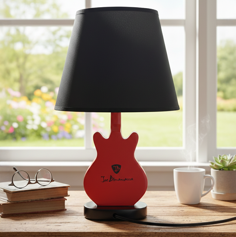 Joe Bonamassa gitar bordlampe rød dimbar resin