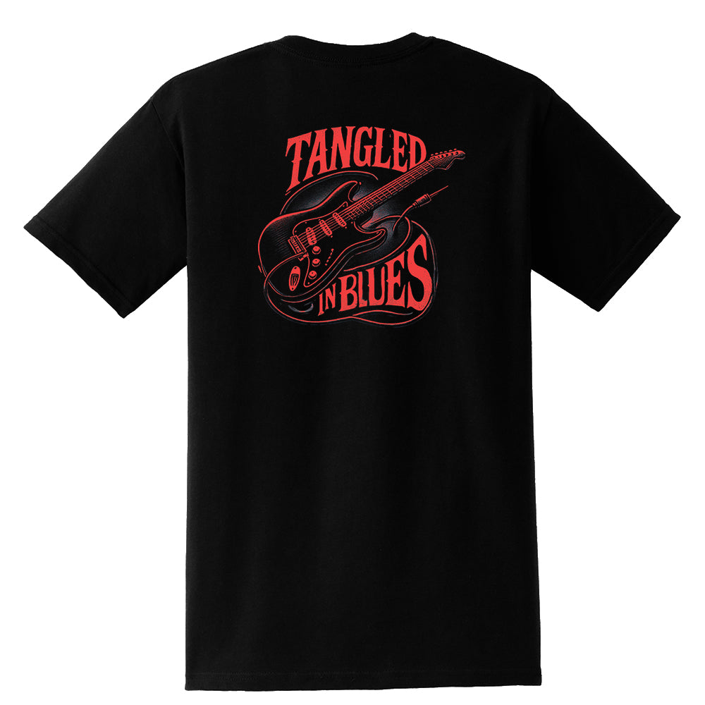 Joe Bonamassa Tangled In Blues t-skjorte lomme rød