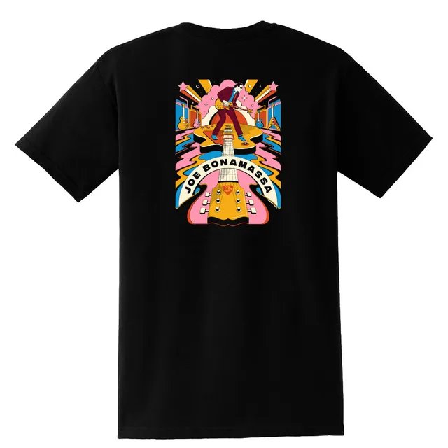 Joe Bonamassa Cosmic Groove t-skjorte unisex med brystlomme