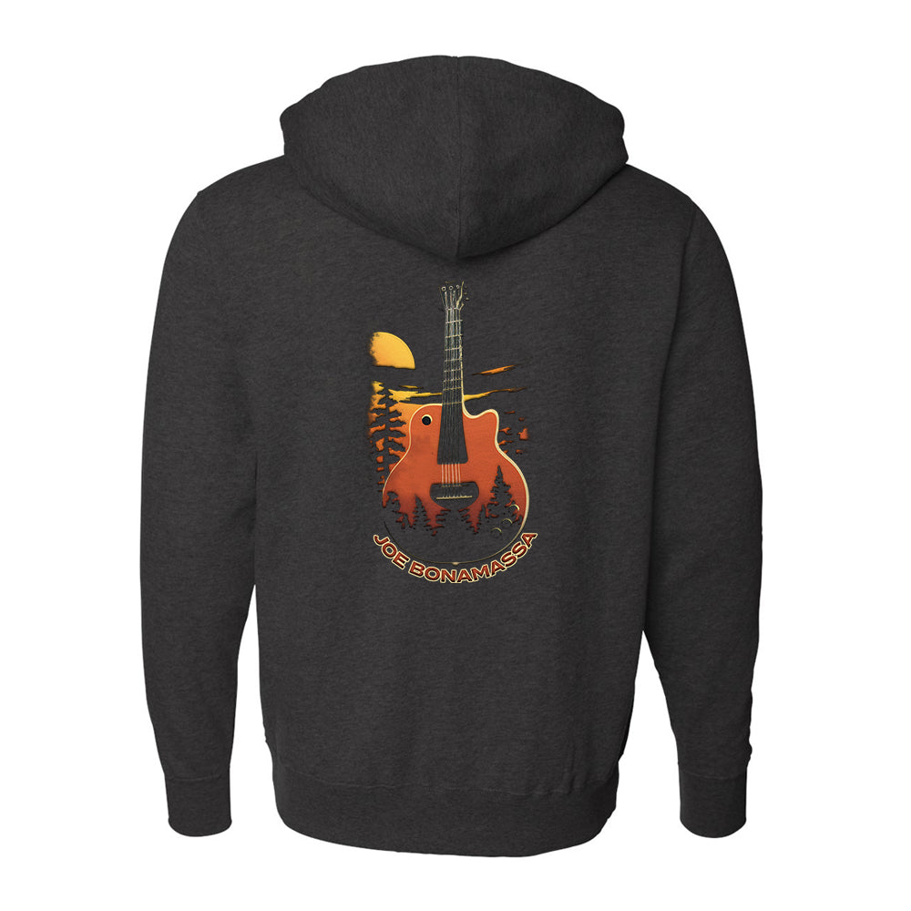 Joe Bonamassa Moonlit Blues hettegenser zip unisex svart fleece