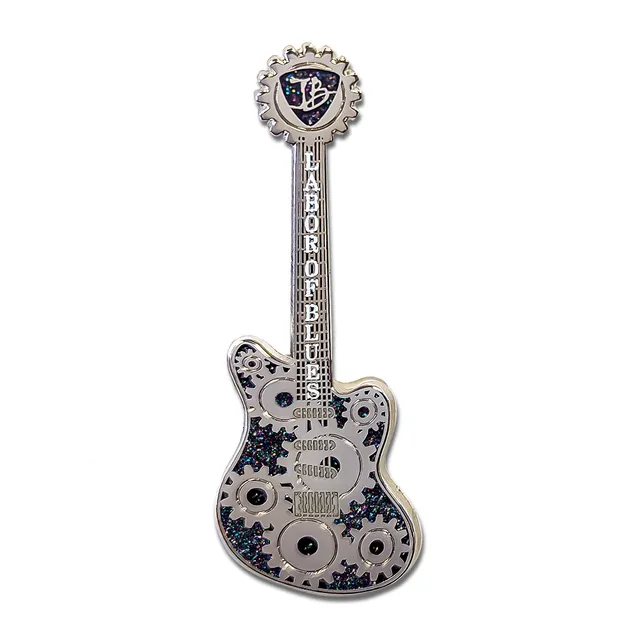 Joe Bonamassa Powered by the Blues pin sølv glitter
