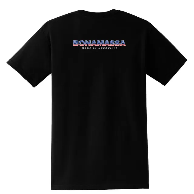 Joe Bonamassa Made In Nerdville Tour t-skjorte lomme bomull