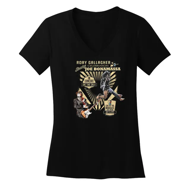 Joe Bonamassa Rory Gallagher Celebration V-hals t-skjorte dame bomull