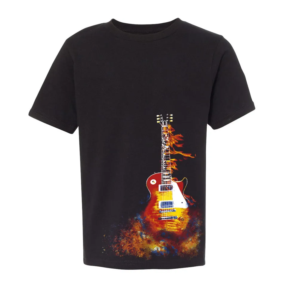 Joe Bonamassa Burning Runt t-skjorte barn svart bomull