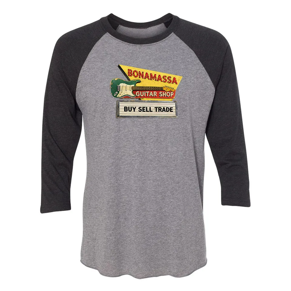Joe Bonamassa Bona Guitar Shop 3/4 t-skjorte unisex triblend