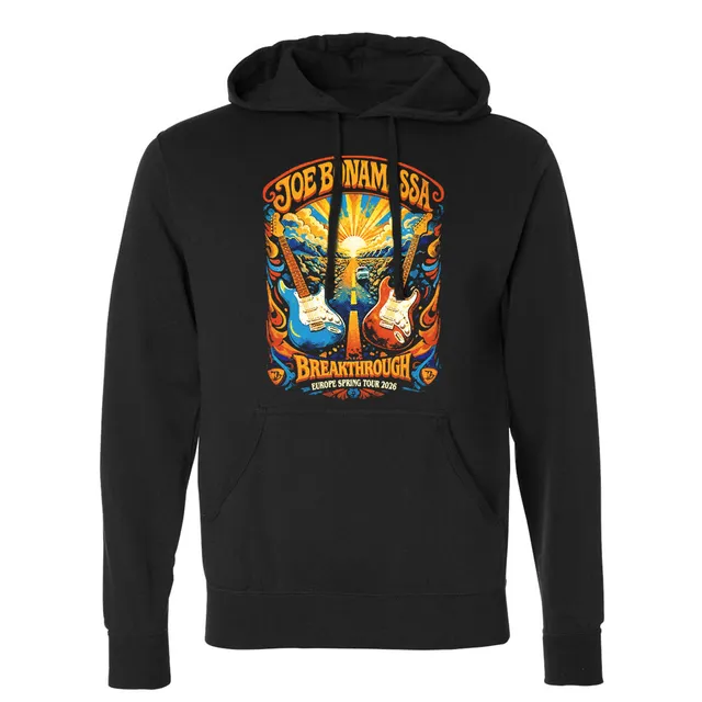 Joe Bonamassa Europe Spring Tour 2026 hoodie svart
