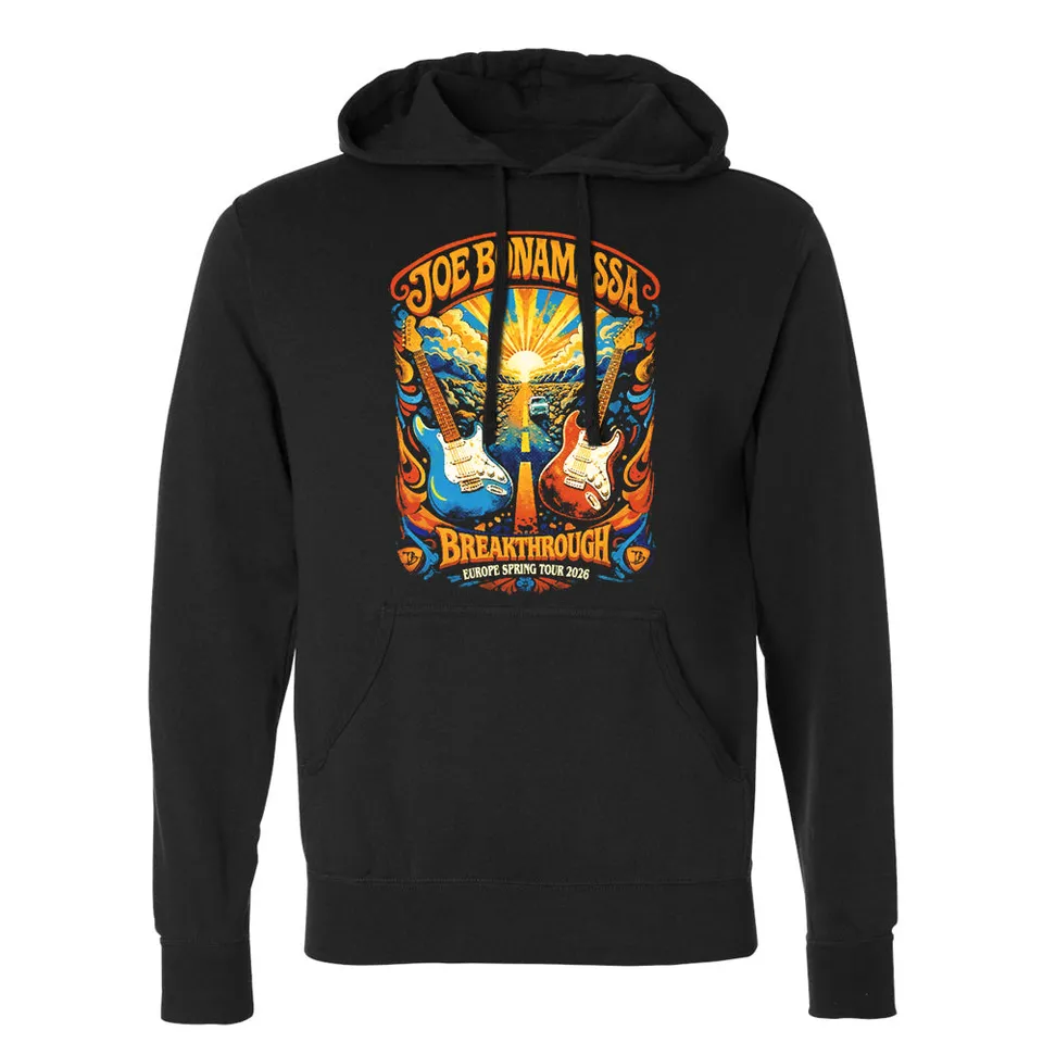 Joe Bonamassa Europe Spring Tour 2026 hoodie svart