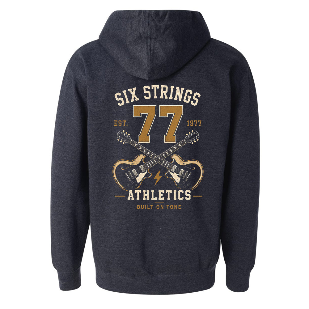 Joe Bonamassa Six String Headstock hoodie navy unisex