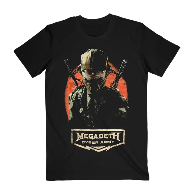 Megadeth Cyber Army 2018 t-skjorte svart offisiell