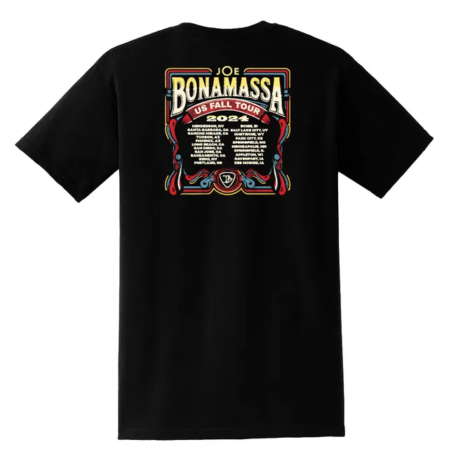 Joe Bonamassa 2024 U.S. Fall Tour pocket t-skjorte unisex bomull