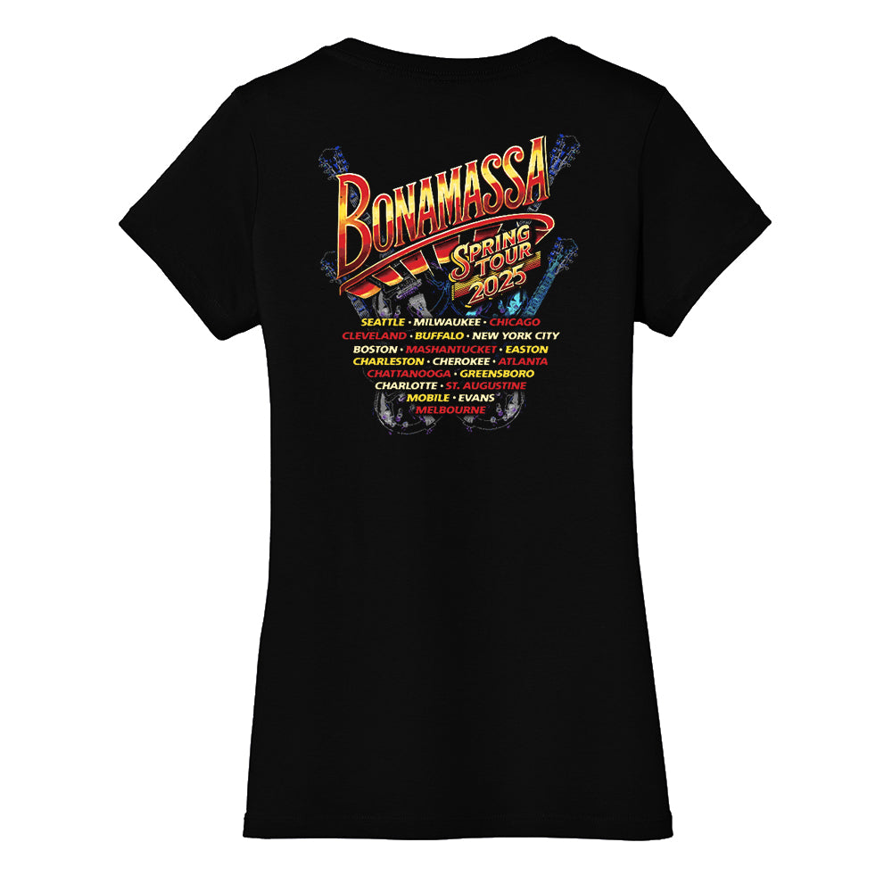 Joe Bonamassa U.S. Spring Tour 2025 V-hals dame