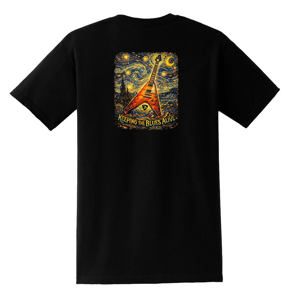 Joe Bonamassa Starry Night lommetrykk T-skjorte bomull