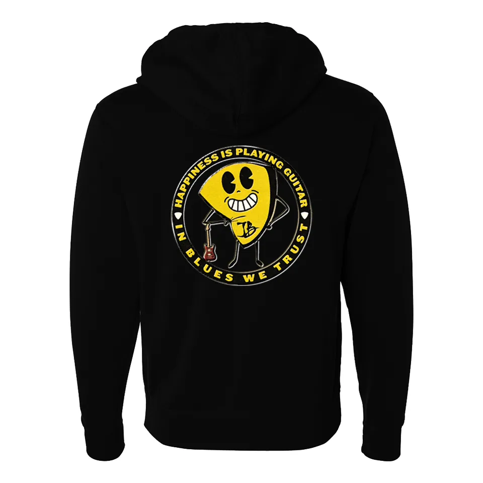 Joe Bonamassa Happiness is Playing Guitar hoodie med glidelås svart