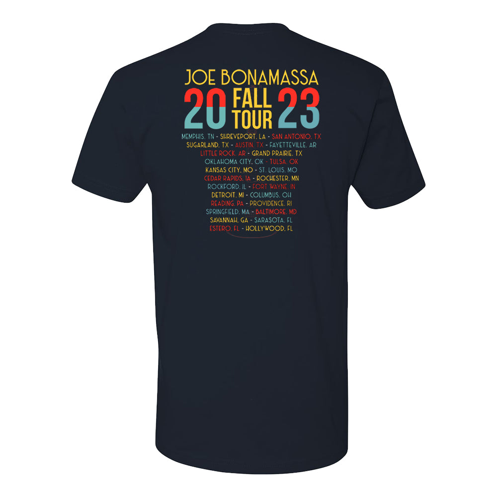 Joe Bonamassa U.S. Fall Tour 2023 t-skjorte unisex svart