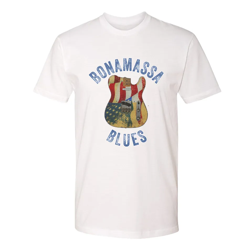 Joe Bonamassa Tele Blues t-skjorte svart bomull unisex
