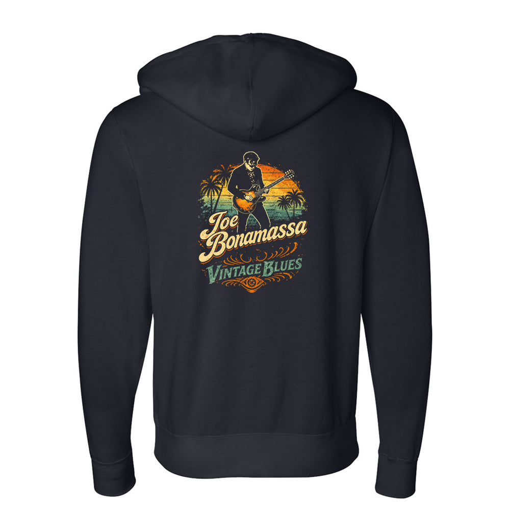 Joe Bonamassa Vintage Blues hettejakke svart glidelås